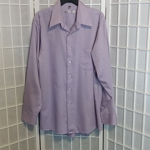 Geoffrey‎ Beene Dress Shirt – Lavender – Wrinkle-Free – Men Size L